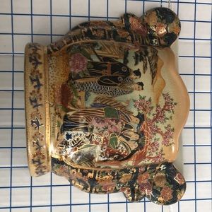 Royal Satsuma Asian wall pocket